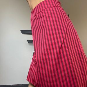 Striped red mini skirt NBW